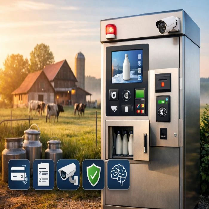 Nadgradnja mlekomatov za pametno vending mašino ponderirano